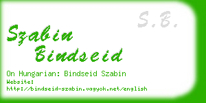 szabin bindseid business card